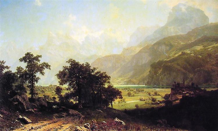 Albert Bierstadt Oil Painting Lake Lucerne, Switzerland